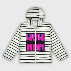Ветровка с капюшоном женская WOW MOM вау мама, цвет: 3D-белый