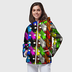 Ветровка с капюшоном женская AMONG US, цвет: 3D-белый — фото 2