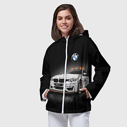Ветровка с капюшоном женская Safety car, цвет: 3D-белый — фото 2