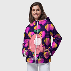 Ветровка с капюшоном женская Among Us Girl, цвет: 3D-белый — фото 2