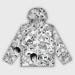 Ветровка с капюшоном женская Ahegao monochrome, цвет: 3D-белый