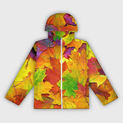 Ветровка с капюшоном женская Осенние листья, цвет: 3D-белый