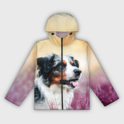Ветровка с капюшоном женская Австралийская Овчарка, цвет: 3D-черный
