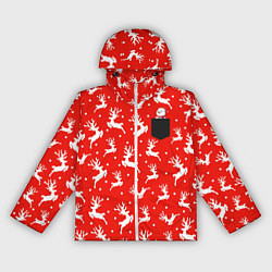 Ветровка с капюшоном женская Снеговик в кармане, цвет: 3D-белый