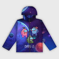Ветровка с капюшоном женская Among Us Space, цвет: 3D-черный