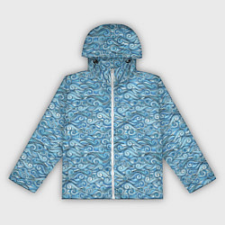 Ветровка с капюшоном женская Море волнуется, цвет: 3D-белый