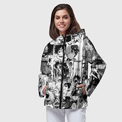 Ветровка с капюшоном женская Моя геройская академия, цвет: 3D-черный — фото 2