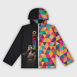 Ветровка с капюшоном женская NILETTO, цвет: 3D-белый