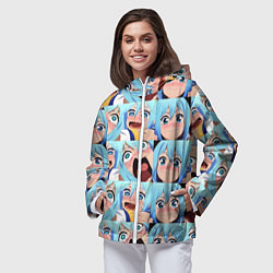 Ветровка с капюшоном женская Аква Коносуба Aqua Konosuba, цвет: 3D-белый — фото 2