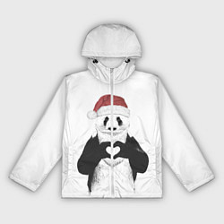 Ветровка с капюшоном женская Панда Клаус, цвет: 3D-белый