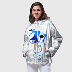 Ветровка с капюшоном женская Фигурное катание, цвет: 3D-белый — фото 2