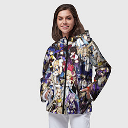 Ветровка с капюшоном женская GENSHIN IMPACT, цвет: 3D-черный — фото 2