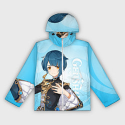 Ветровка с капюшоном женская GENSHIN IMPACT, СИН ЦЮ, цвет: 3D-белый