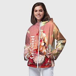 Ветровка с капюшоном женская GENSHIN IMPACT, цвет: 3D-белый — фото 2