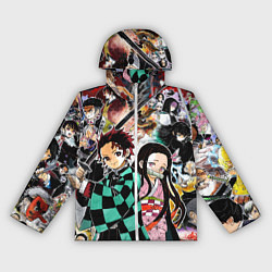 Ветровка с капюшоном женская Клинок рассекающий демонов, цвет: 3D-белый