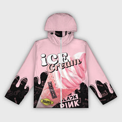 Ветровка с капюшоном женская BLACKPINK ICE CREAM, цвет: 3D-белый