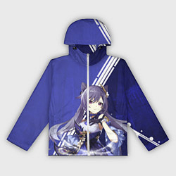 Ветровка с капюшоном женская Genshin Impact, цвет: 3D-белый