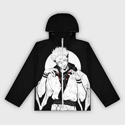 Ветровка с капюшоном женская Сукуна, цвет: 3D-белый