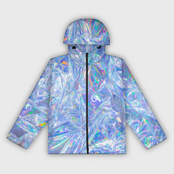 Ветровка с капюшоном женская 3d ice glitch, цвет: 3D-черный