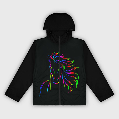 Женская ветровка Лошадка / 3D-Черный – фото 1