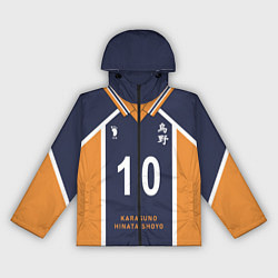 Ветровка с капюшоном женская Волейбол!! ФОРМА ХИНАТЫ, цвет: 3D-черный