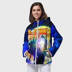 Ветровка с капюшоном женская Доктор Стоун, цвет: 3D-белый — фото 2