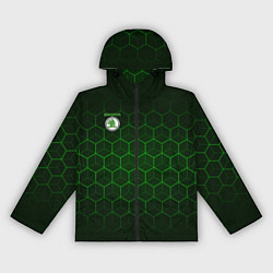 Ветровка с капюшоном женская SKODA, цвет: 3D-черный