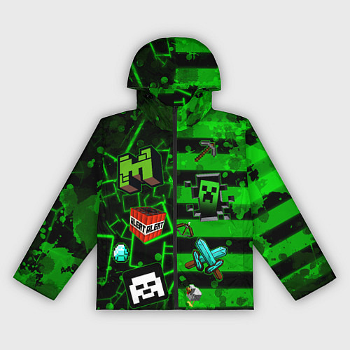 Женская ветровка Minecraft Майнкрафт / 3D-Черный – фото 1