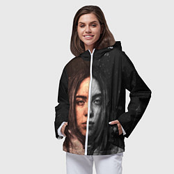 Ветровка с капюшоном женская Билли Айлиш, цвет: 3D-белый — фото 2