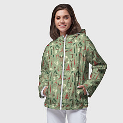 Ветровка с капюшоном женская Йога, цвет: 3D-белый — фото 2