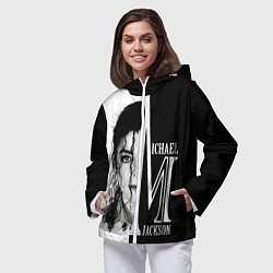 Ветровка с капюшоном женская Майкл Джексон, цвет: 3D-белый — фото 2