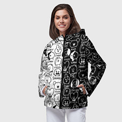 Ветровка с капюшоном женская BTS BT21, цвет: 3D-черный — фото 2