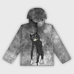 Ветровка с капюшоном женская Cartoon cat, цвет: 3D-черный