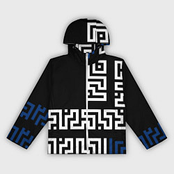 Ветровка с капюшоном женская Геометрический Минимализм, цвет: 3D-белый