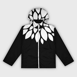 Ветровка с капюшоном женская Лепестки, цвет: 3D-белый