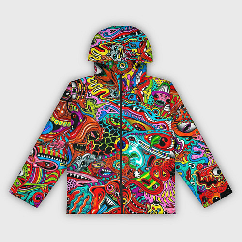 Женская ветровка Яркая абстракция bright abstraction / 3D-Черный – фото 1