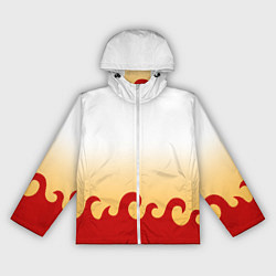 Ветровка с капюшоном женская ШИНДЖУРО РЕНГОКУ KNY, цвет: 3D-белый