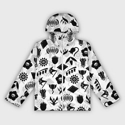 Ветровка с капюшоном женская БЛИЧ КАПИТАНЫ ГОТЕЙ 13 ЭМБЛЕМЫ, цвет: 3D-белый