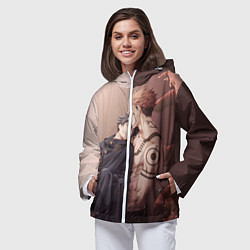 Ветровка с капюшоном женская Магическая битва Jujutsu kai, цвет: 3D-белый — фото 2