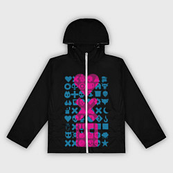 Ветровка с капюшоном женская Любовь Смерть Роботы, цвет: 3D-белый