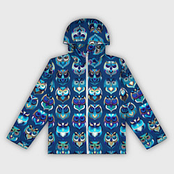 Ветровка с капюшоном женская Совы, цвет: 3D-белый