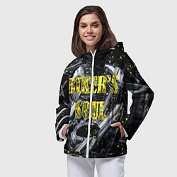 Ветровка с капюшоном женская Bikers Soul Душа байкера, цвет: 3D-белый — фото 2