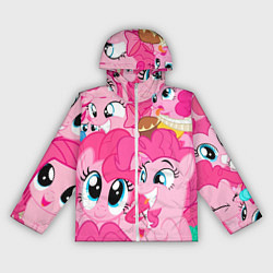 Ветровка с капюшоном женская Pinkie Pie pattern, цвет: 3D-белый