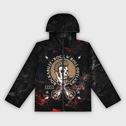 Ветровка с капюшоном женская Элвис Пресли Rock n roll, цвет: 3D-черный