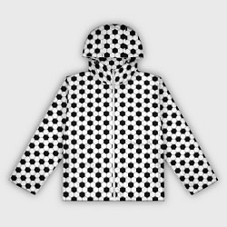 Ветровка с капюшоном женская Текстура мяча, цвет: 3D-белый