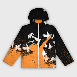 Ветровка с капюшоном женская Волейбол - Вороны, цвет: 3D-белый