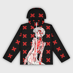 Ветровка с капюшоном женская Ева 00 Аянами Рей в X Ray, цвет: 3D-белый
