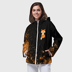 Ветровка с капюшоном женская Foxy - Paint, цвет: 3D-белый — фото 2