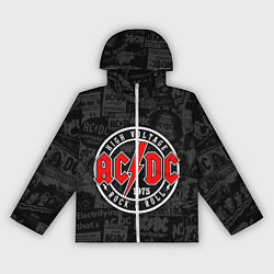 Ветровка с капюшоном женская AC DC HIGH VOLTAGE, цвет: 3D-белый