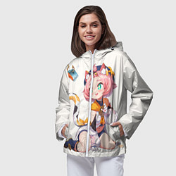 Ветровка с капюшоном женская Diona Katzlein Cocktail, цвет: 3D-белый — фото 2